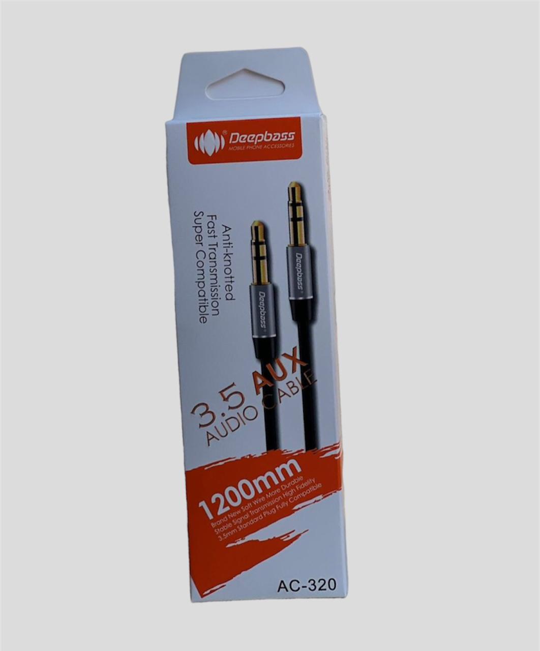 CABLE AUX AC-320 BLACK 3,5MM AUX