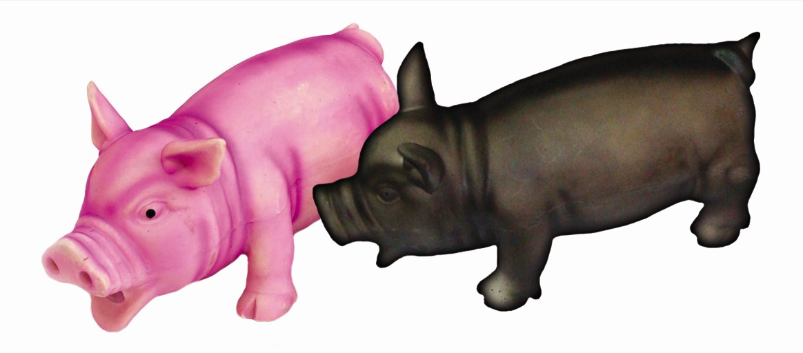 Cochon 17cm Rose (son authentique)