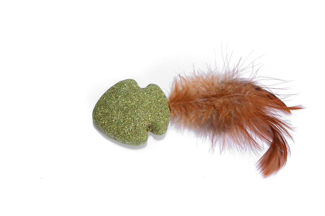 Champignon Matatabi avec plume 12x5cm