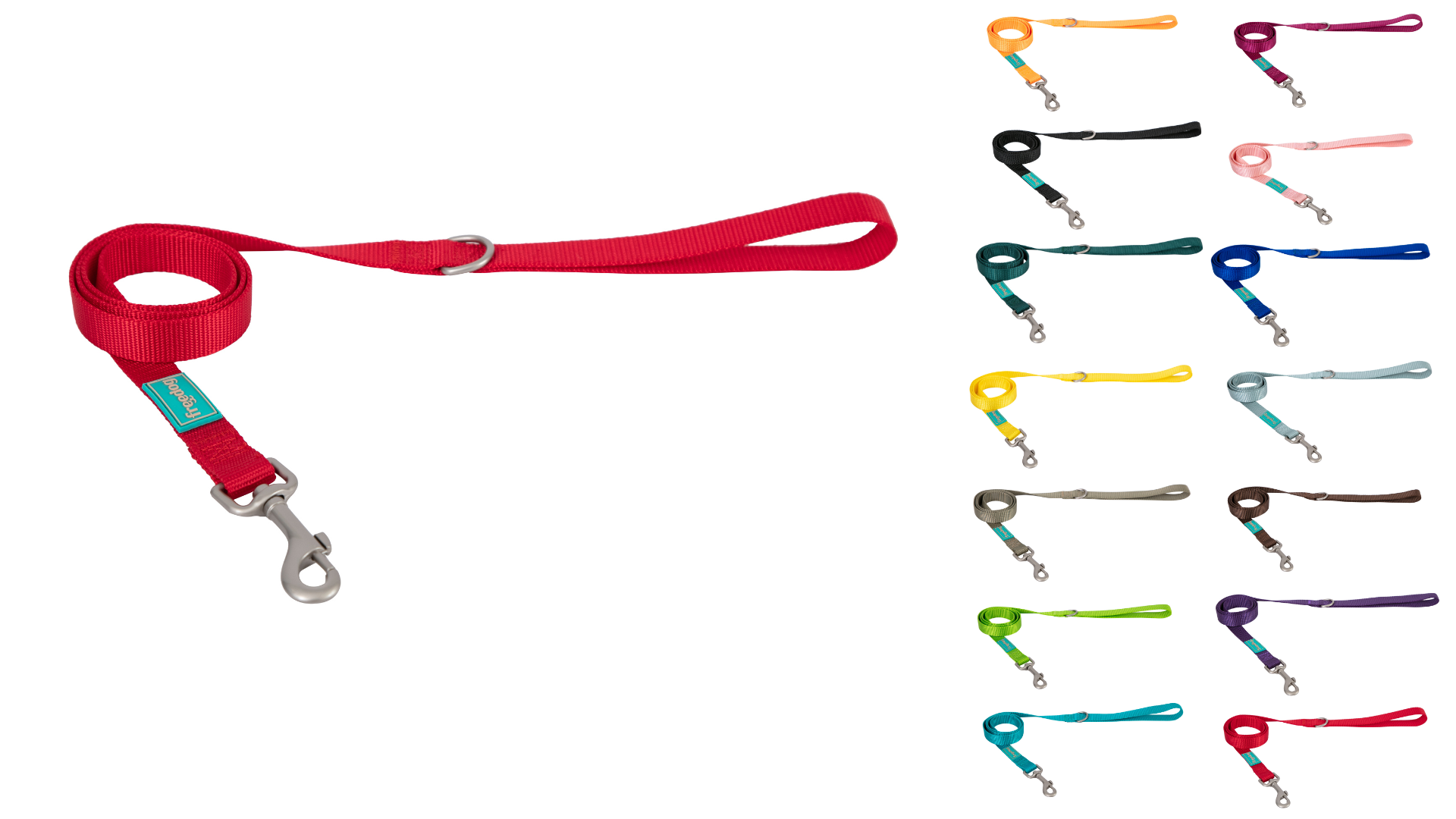 Laisse Nylon Basic Rouge 20mm