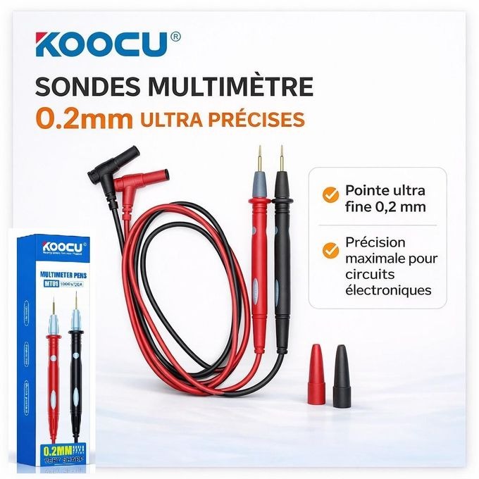 CABLE POUR MULTIMETRE POINTU MT01