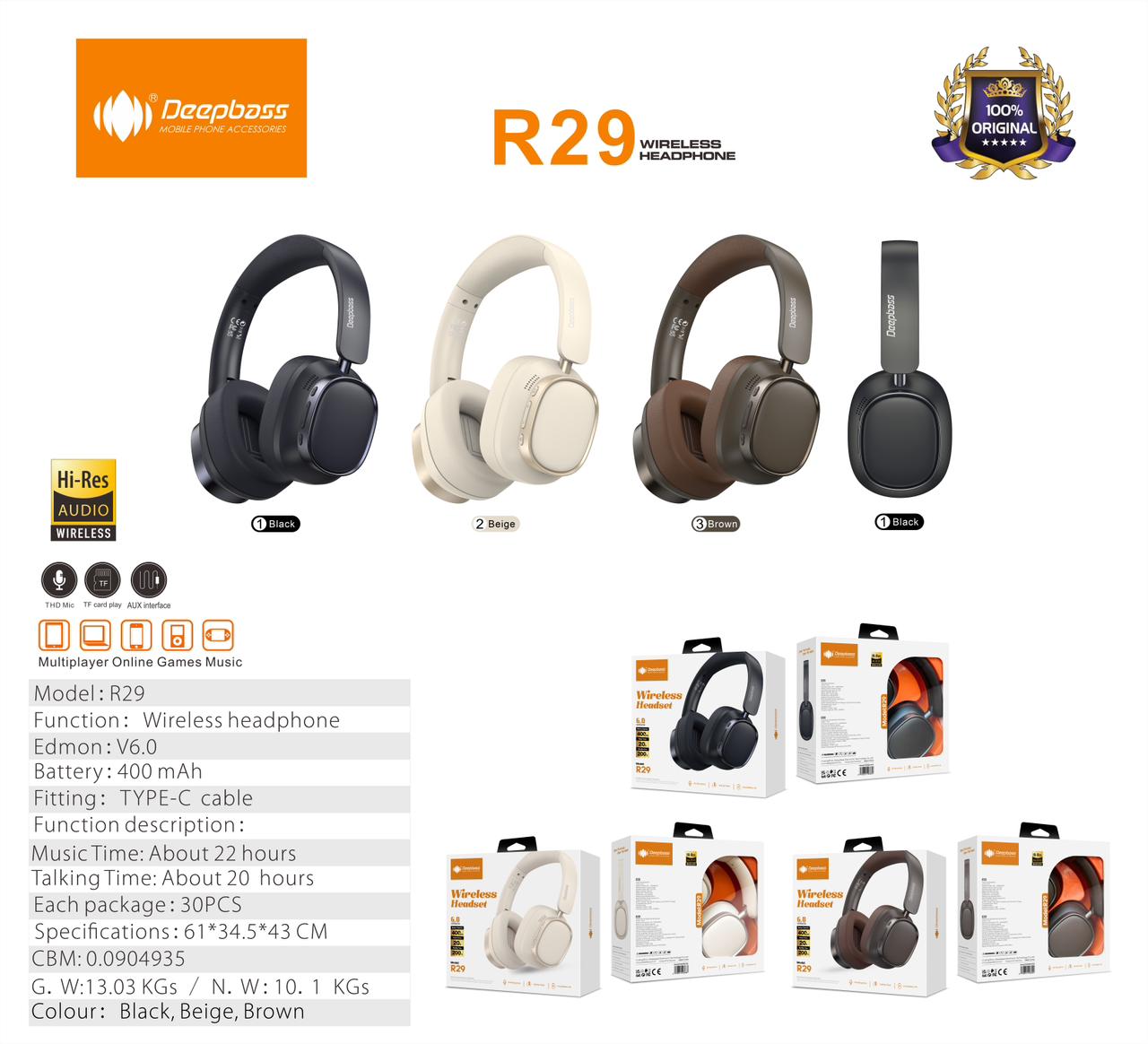CASQUE DEEPBASS R29