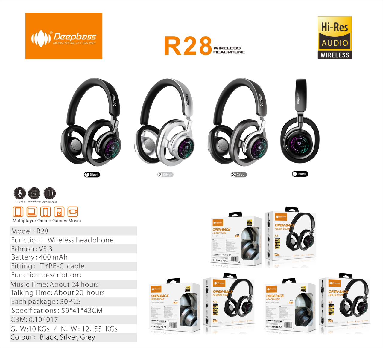 CASQUE DEEPBASS R28