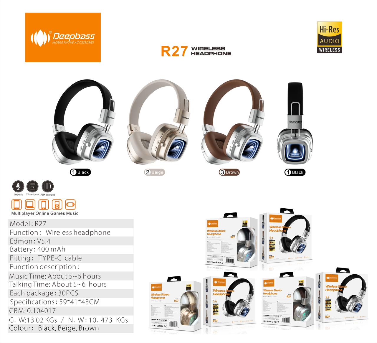 CASQUE DEEPBASS R27