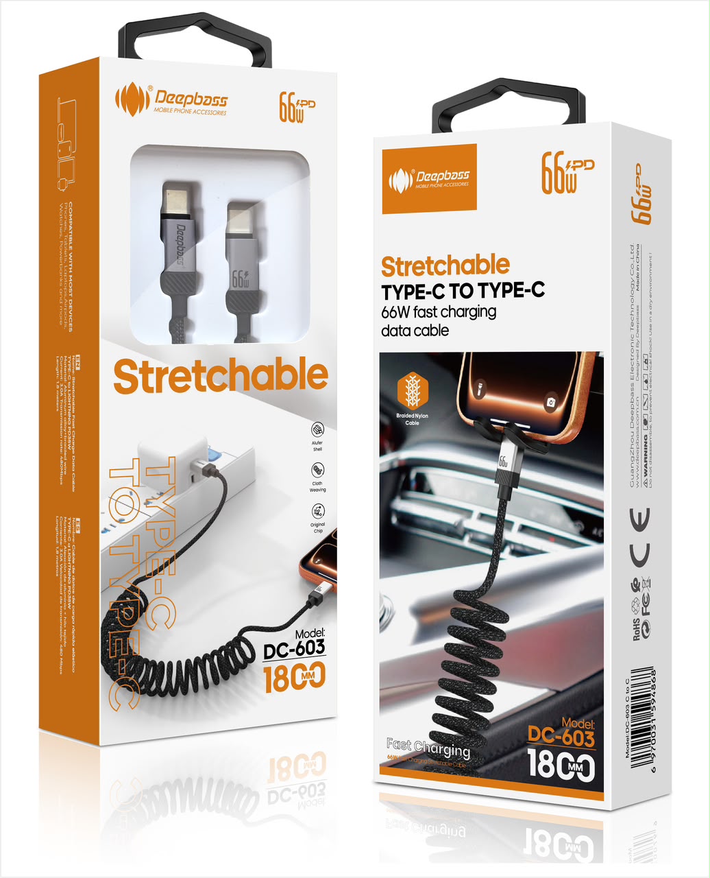 CABLE DC603 SPIRALE 65W TC TC